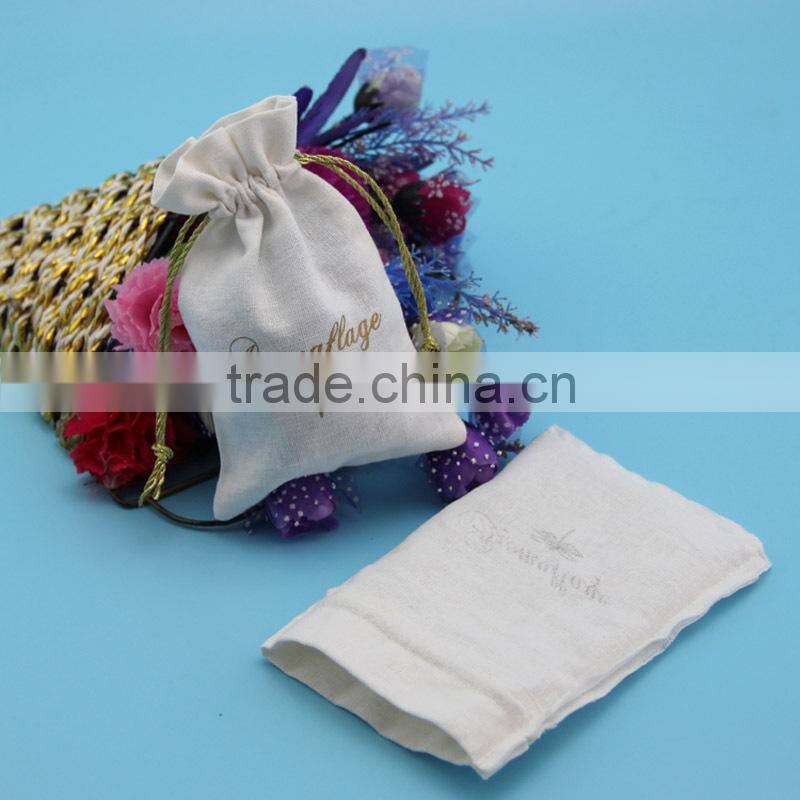 China Factory White Mini Bag Sealing and Handling Cotton Pouch