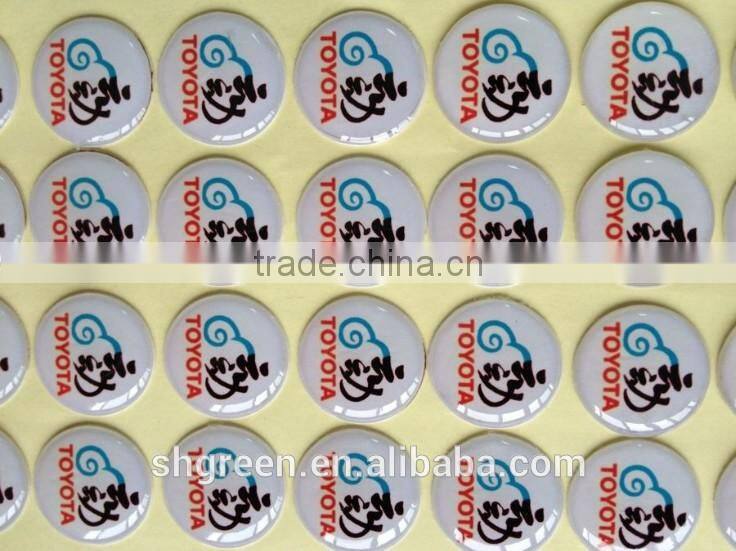 Advertisment promotional 3D crystal domed sticker,custom epoxy sticker