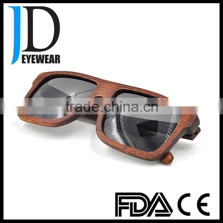 2016 summer beach square flat top brand wood sunglasses factory