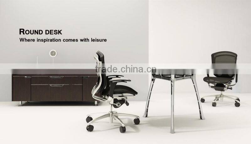 Wooden modern executive office desk manager table with cabinet(FLX-Series)