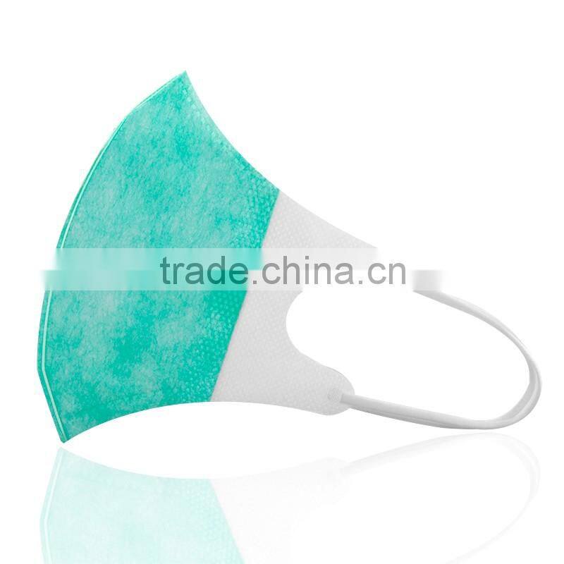 2016 ECOMA colorful anti-fog 3-D face mask, polypropylene isolation mask