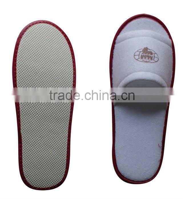 poly terry washable open toe slipper for Radission hotel, l,luxury, softable