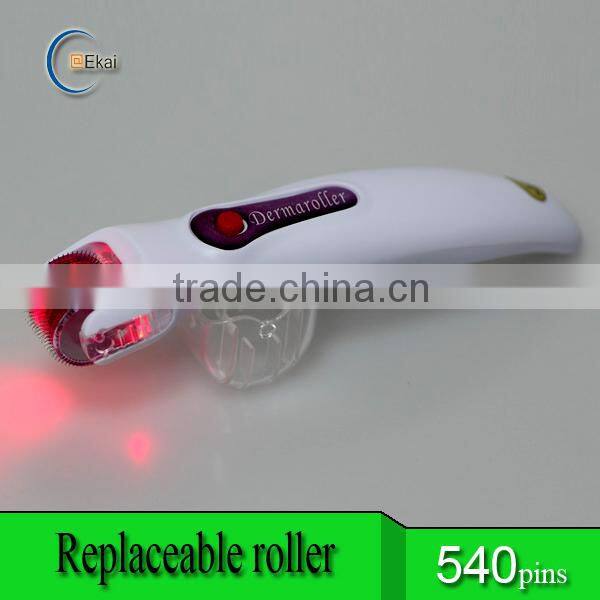 Vibrating microneedle eye derma roller with led therapy