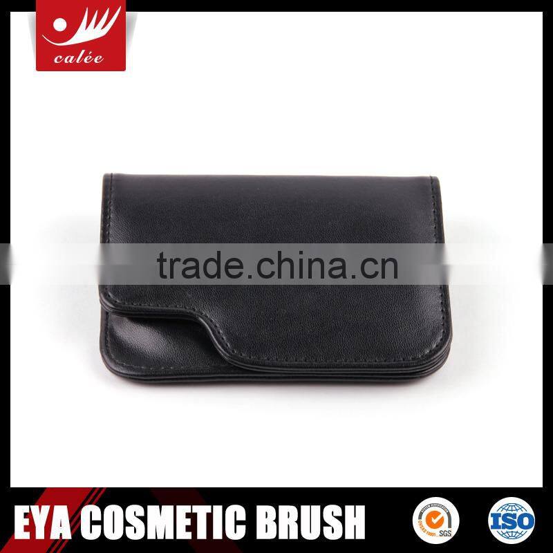 Eya 4-piece small cosmetic brush set with cool black case