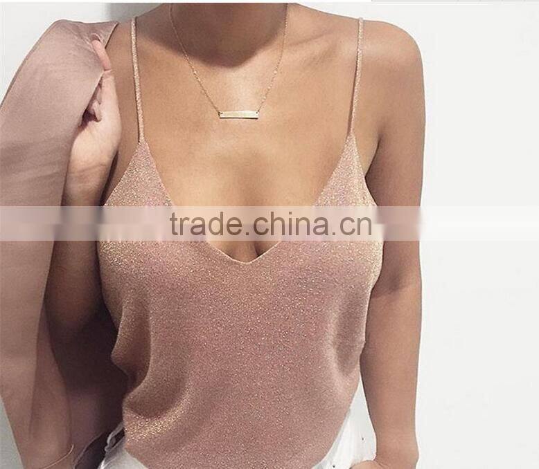 Bonvatt 2017 Low - cut vest Summer Fashion Hot Sale Women Casual Cotton VEST Top Tank Sleeveless Shirt