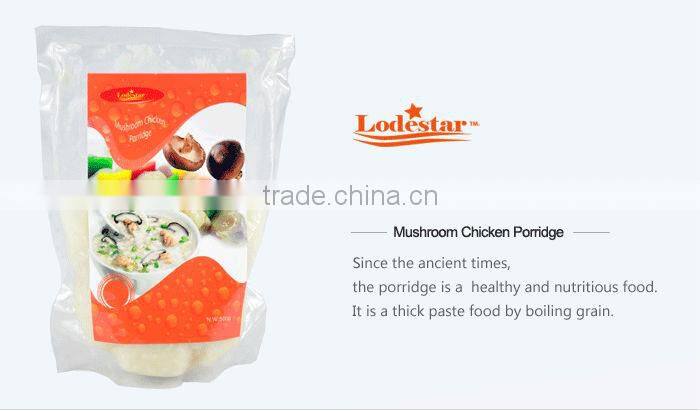 Mushroom and chicken instant porridge