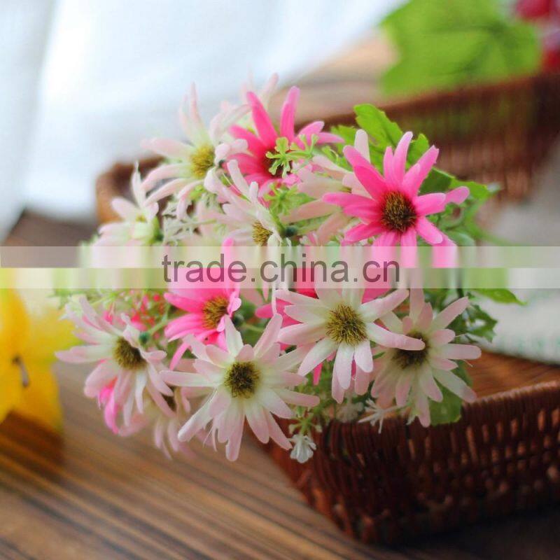 LF438 hotel restaurant decoration artificial plastic mini daisy plant in different colors