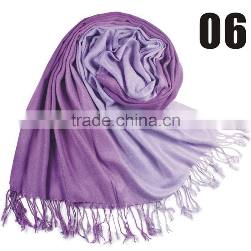 New Gradient Elegant Pashmina Light Soft Warm Comfortable Lady Scarf Pashmina Wrap Shawl Stole 190 x 70cm Approx 30 Colors