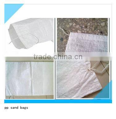 Shandong manufacturer pp woven bag for sand, good design pp woven sack, polypropylene sand bag with string