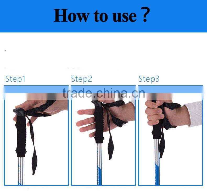 Lightweight Hiking Alpenstock,OEM Walking Stick For Safety,EVA Handle Trekking Pole