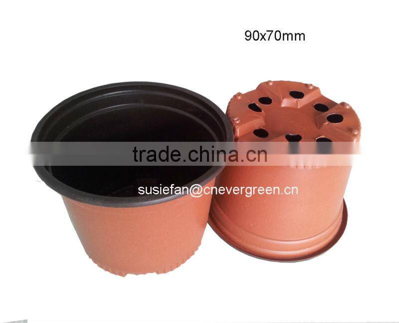 9cm double color pp disposable plastic flower garden pots