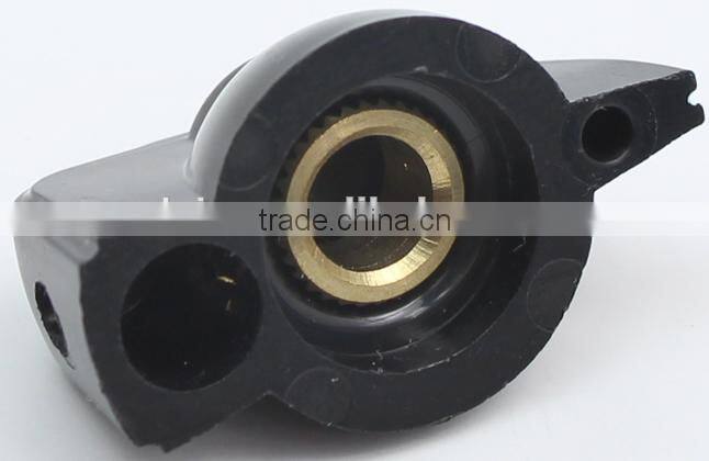 Black Chicken Head Knob with Brass Insert