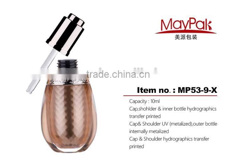 custom acrylic material empty skin essence bottle
