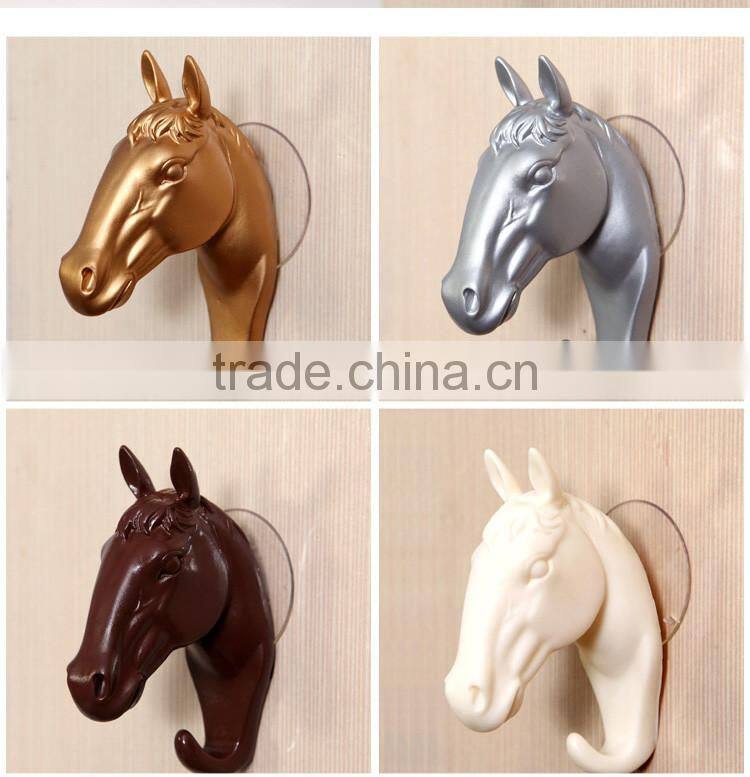 3D horse head shapedsuction cup hook-coffee