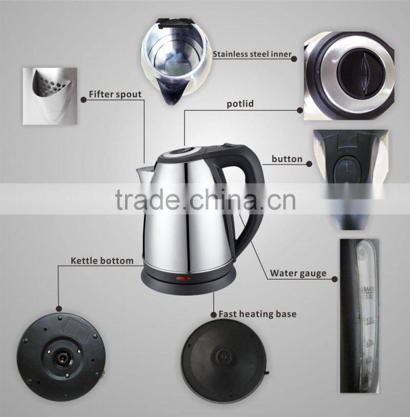 New Stainless Steel Electric Tea Kettle LG-832D