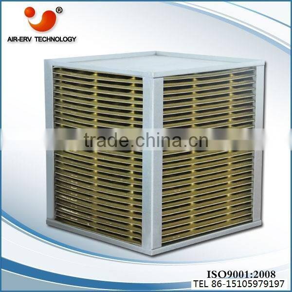 Sensible heat recovery air to air heat exchange core