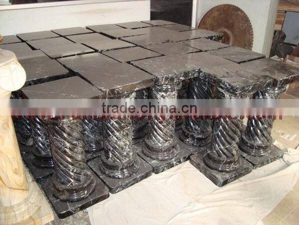 NATURAL BLACK ZEBRA MARBLE PEDESTALS