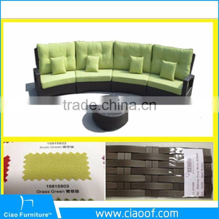 Modern appearance Arched rattan outdoor furniture rattan sofa set