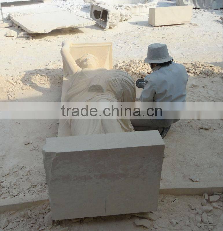 Yellow Decorative Marble Arch Carving Door Frame