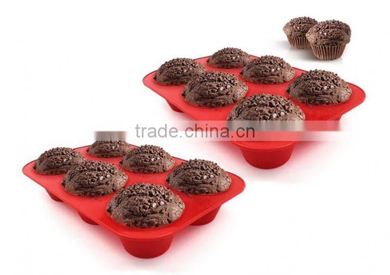 6 Cavity Silicone Jumbo Muffin Baking Pan