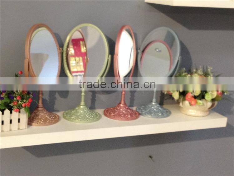 European Style Plastic Double-Side Dressing Table Make up Standing Mirror