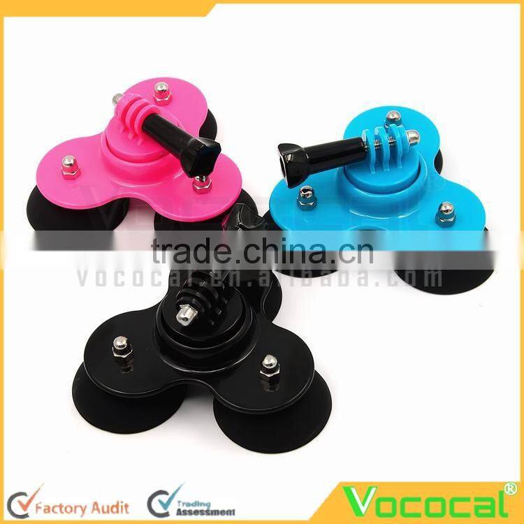 Sucker Secure Tripod Vacuum Car Vehicle Suction Cup Mount Base Stand with CNC Aluminum Alloy Screw for GoProHero 4 3+ 3 2 1