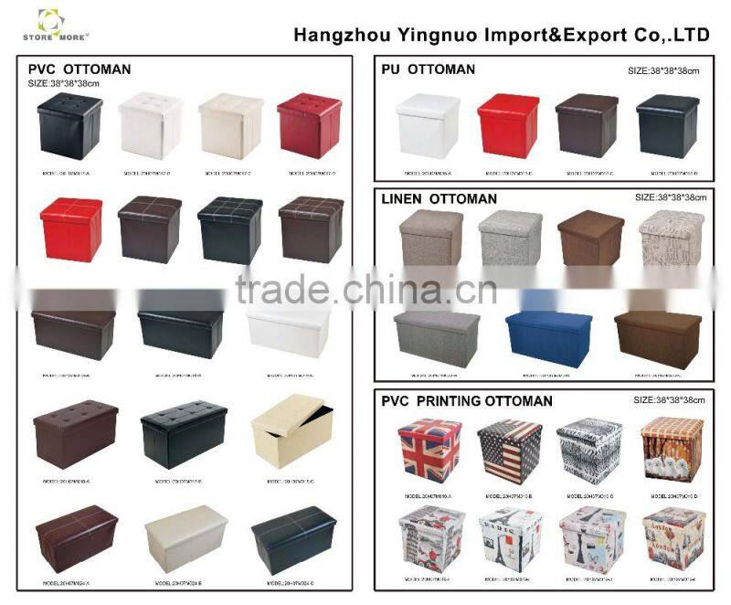 Hot Sale Latest Design PVC Printing Small Ottomans