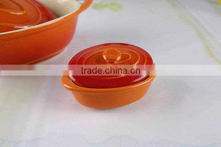China factory supplier custom design cookware ceramic casserole set