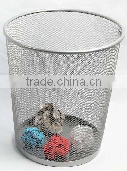 New Style Office Metal Mesh Round Dustbin/Waste Bin