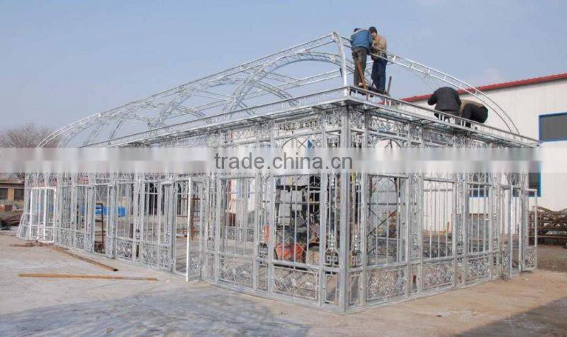Trade assurance Galvanized steel frame garden greenhouse