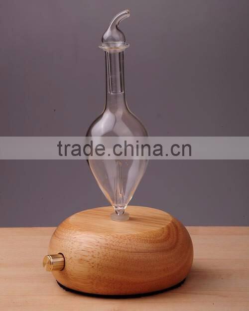Elegant Wooden and Glass LED Aroma Diffuser Nebulization Oil Diffuser