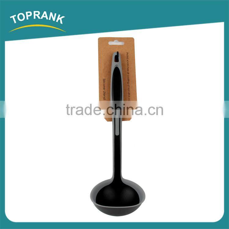 Cheap wholesale kitchen cookware ladle spoon heat resistance silicone soup ladle