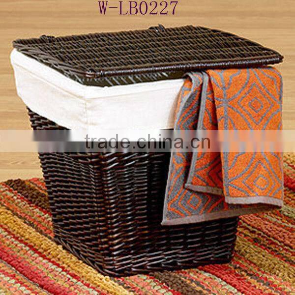 wicker sundries basket for clothes washing basket with hamper