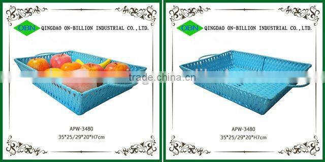 Hot sell colorful woven paper tray woven paper fruit basket peach basket