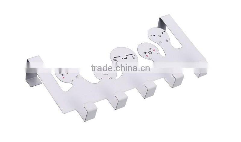 color stainless steel cat design hanging door hook