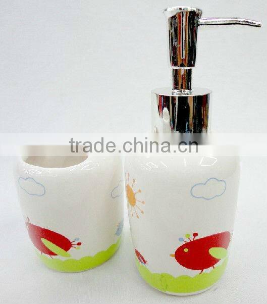 children ceramic bathroom accessories set