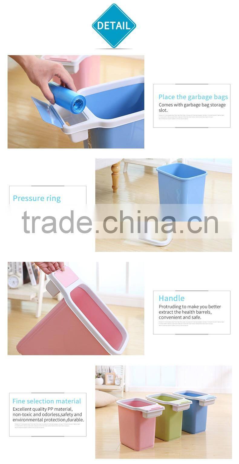 High Quality Home Garbage Can Trash Plastic Cans Plastic Trash Bins Indoor Waste Basket