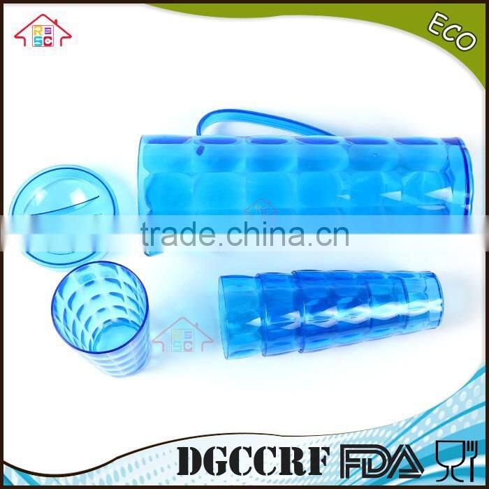 NBRSC set of 5 pcs plastic ps cold water jug drinking water kettle tea pot water jug with cups