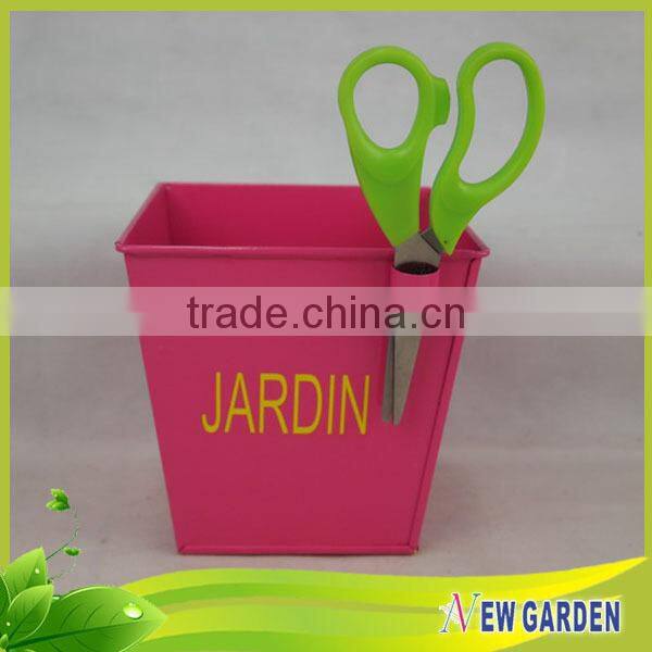 Flexible high quality decoration metal handbag shaped flower pot