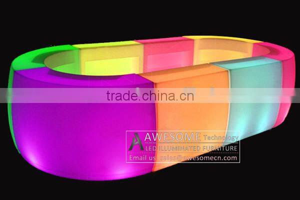 led illuminated mobile acrylic bar counter (BC170)