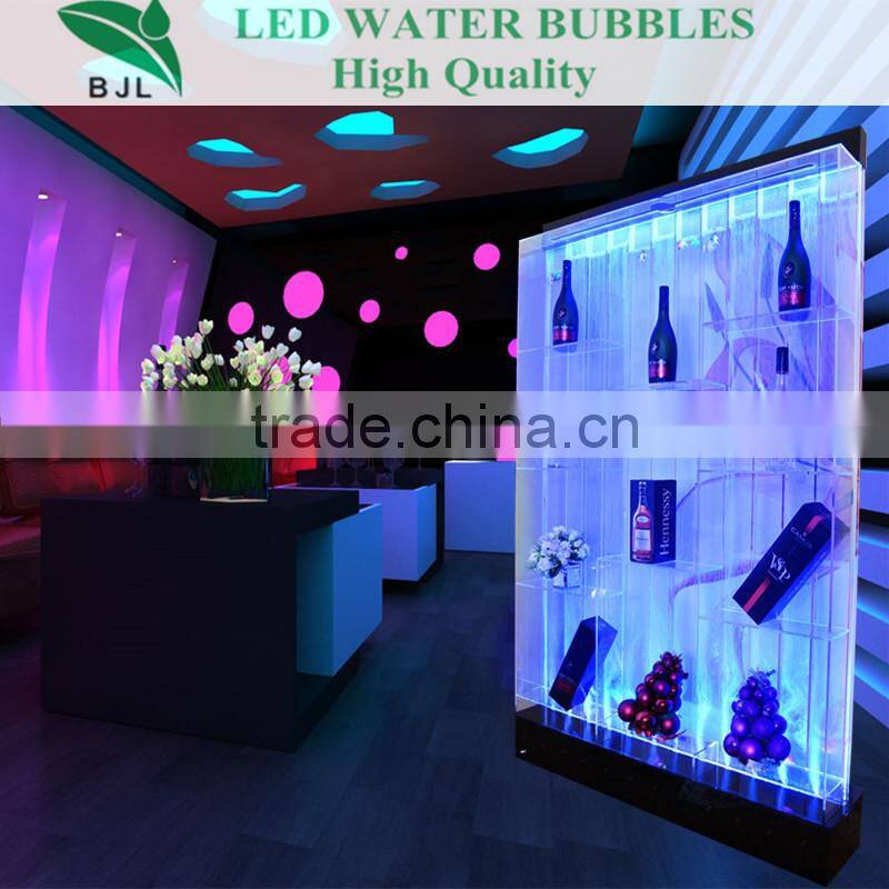 lighted water bubble acrylic jewelry display case showcase decoration