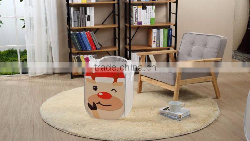 2017 new arrival specia design Pop Up Foldable Clothes Laundry Hamper Laundry Basket Christmas