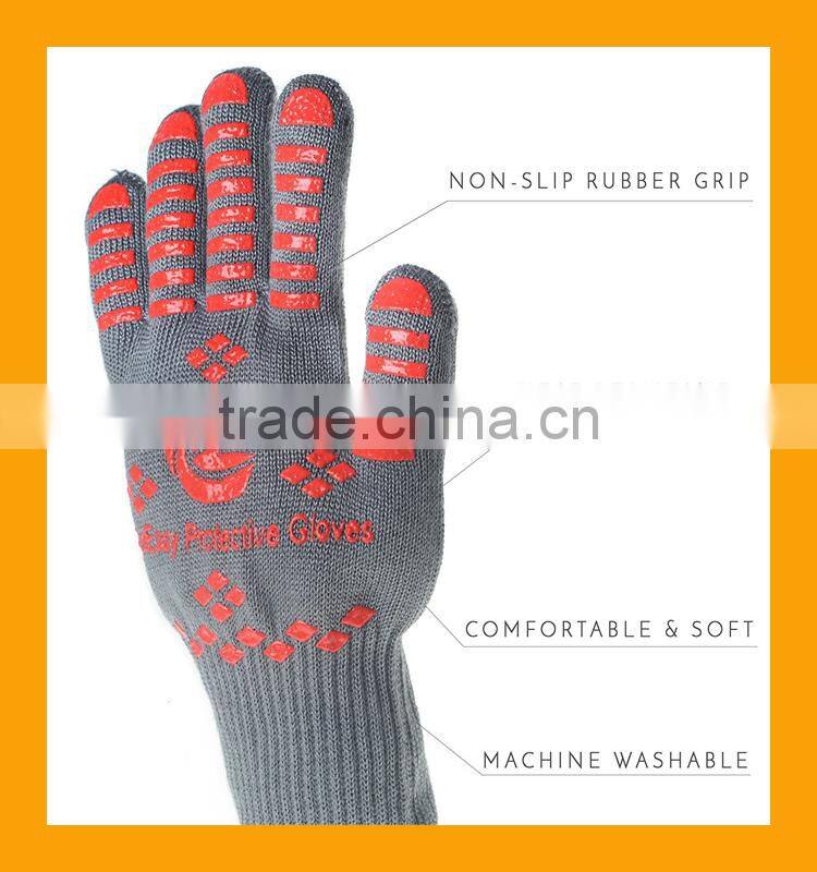 Highest Rated Silicone Insulated Grill Gloves Great Forearm Protection Kitchen Gloves