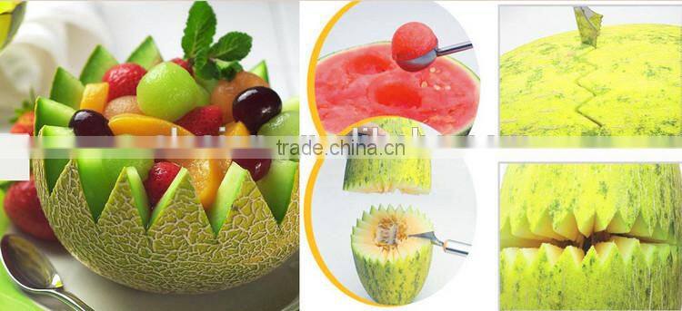 Multifunction Kitchen Fruit Salad tool , Melon baller & Carving knife