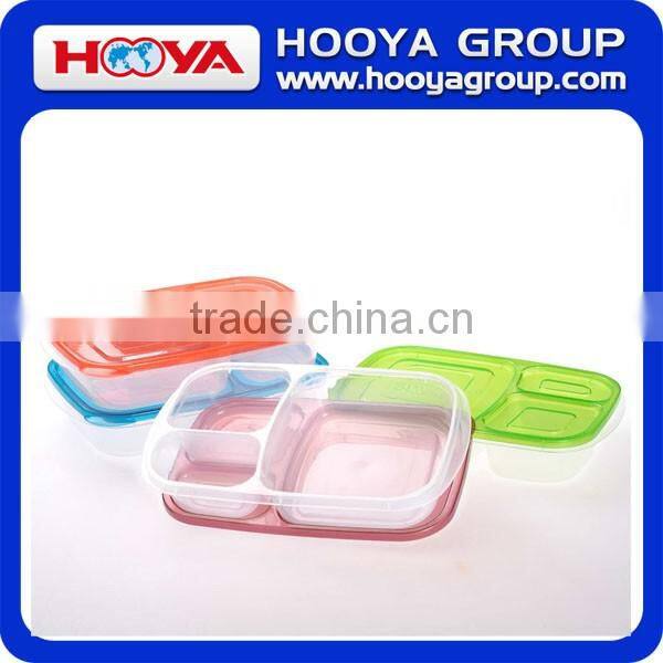 3-compartment Bento Lunch Box Containers Multifunctional BPA Free Plastic lunch box