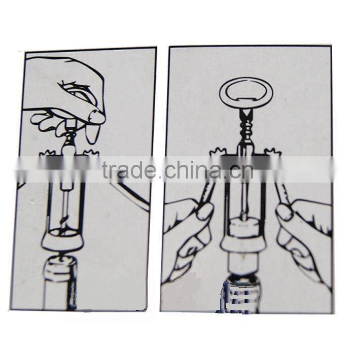 manual zinc alloy red wine opener / Red Wine Beer Bottle Opener Wing Corkscrew
