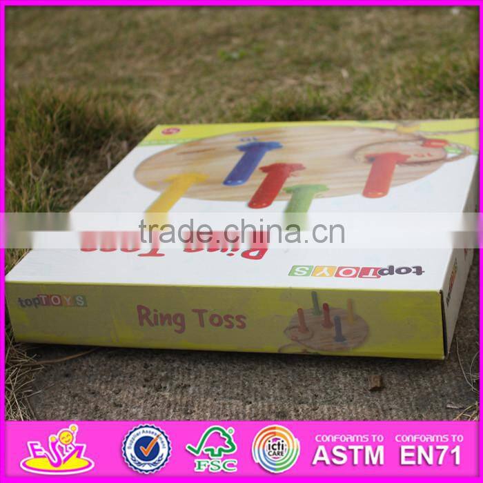 2016 new products educational kids wooden ring toss toy W01A159