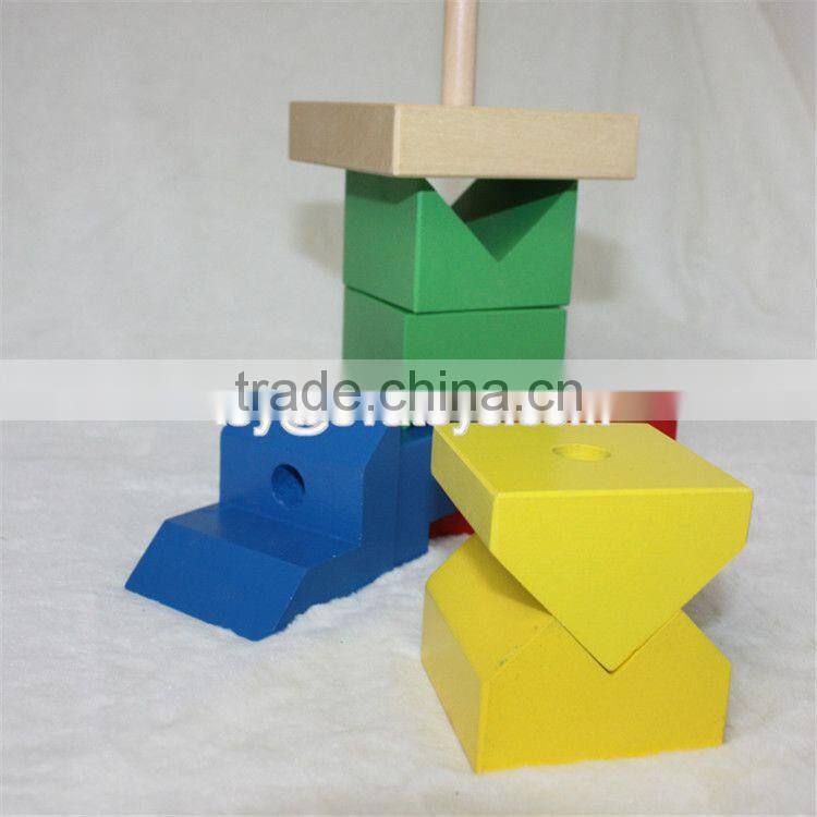 wholesale cheap educational stacking toys wooden children building blocks W13E070