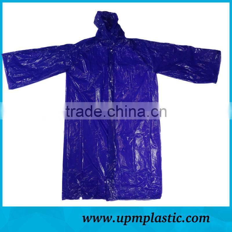 Emergency one time use waterproof PE rain capes