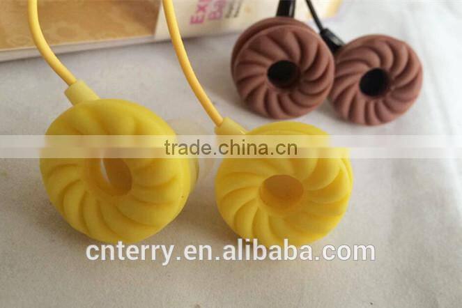 Hot selling fashion doughnut design in-ear earphones